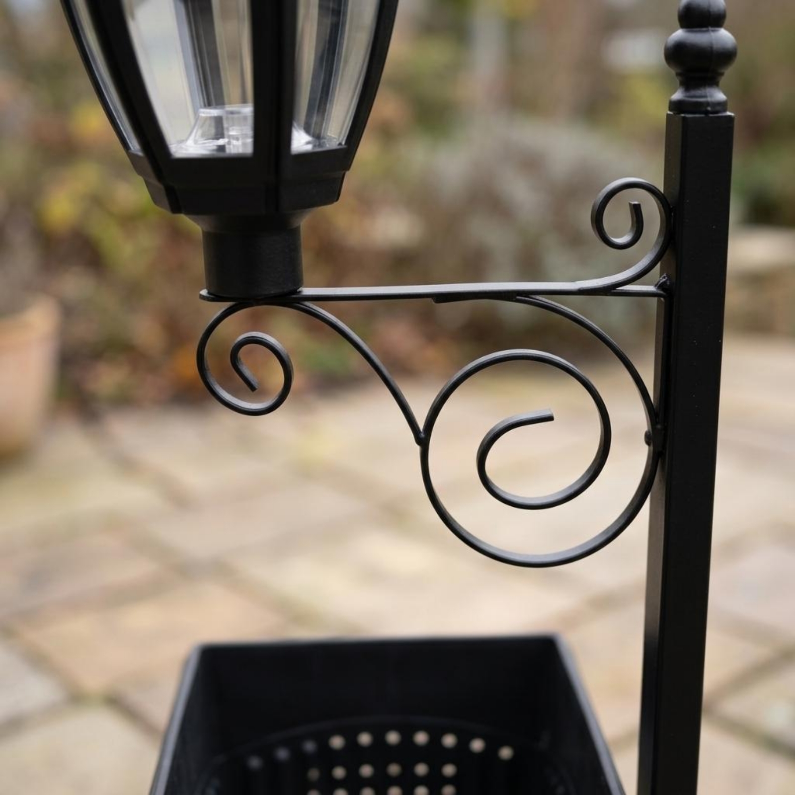 Lighting Design Decor - Solar Flower Pot Light Wrought Iron