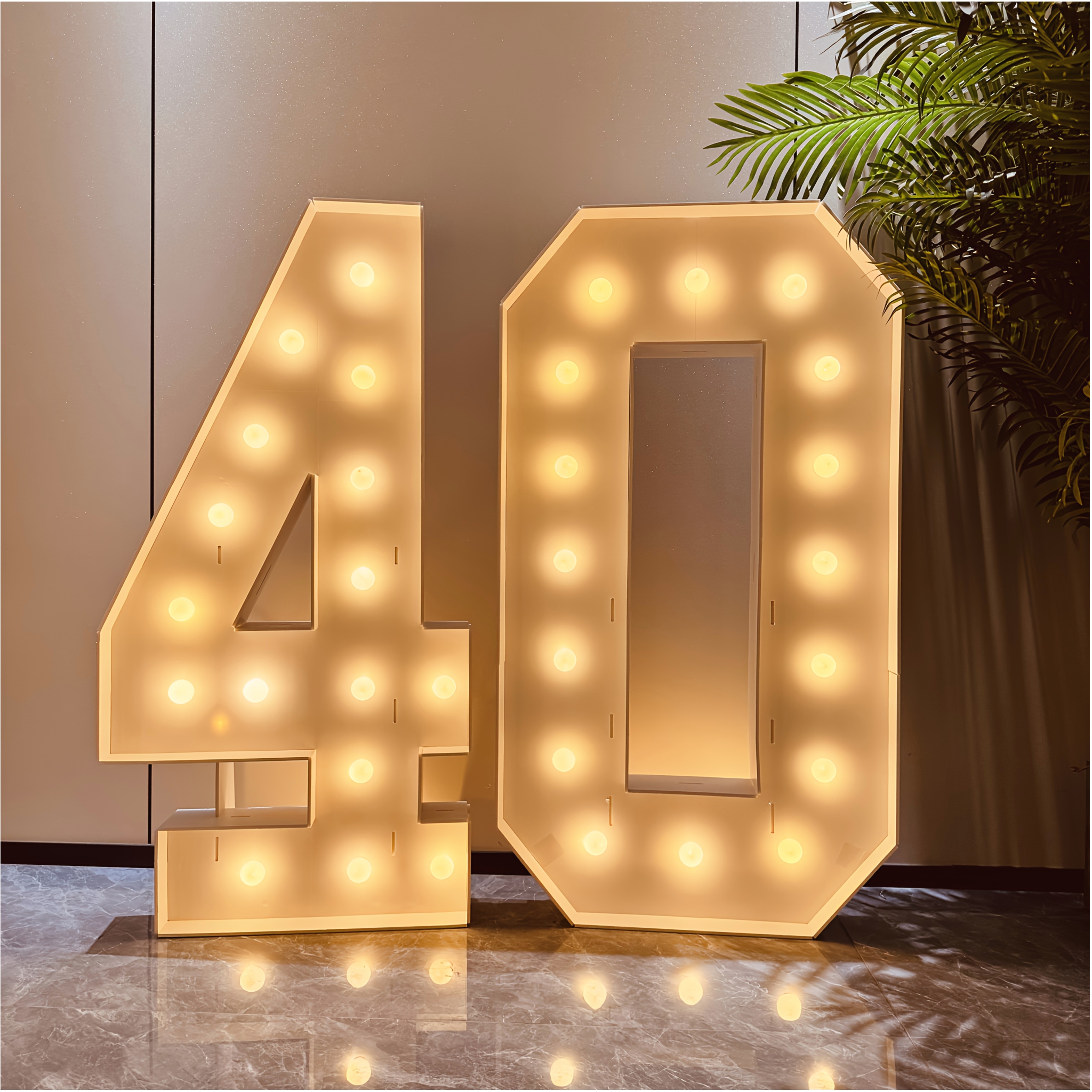 Decor Lighting & Decor Fires - 120cm Tall Light-Up Digital Number Decor