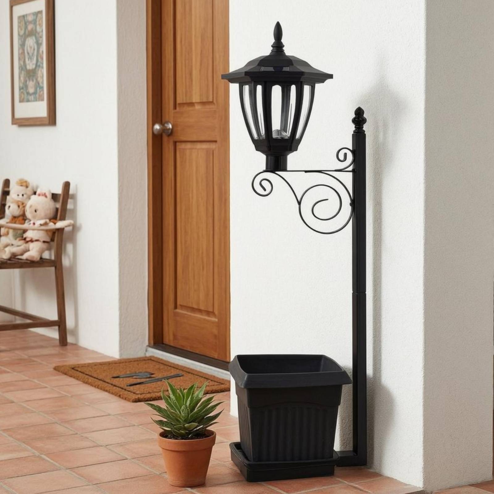 Solar Flower Pot Light Wrought - огляд і ціна Lighting Design Decor