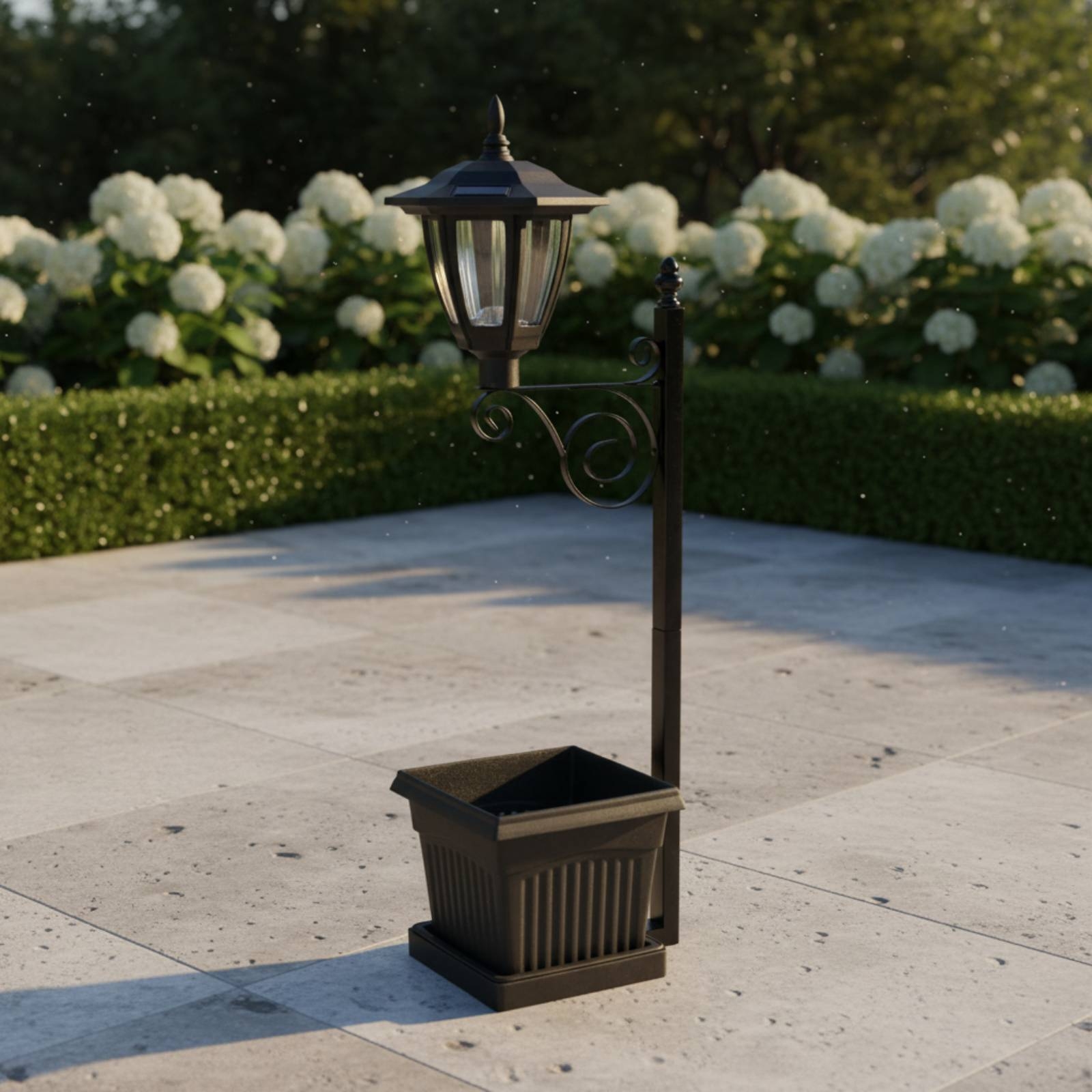 Solar Flower Pot Light Wrought - огляд і ціна Lighting Design Decor