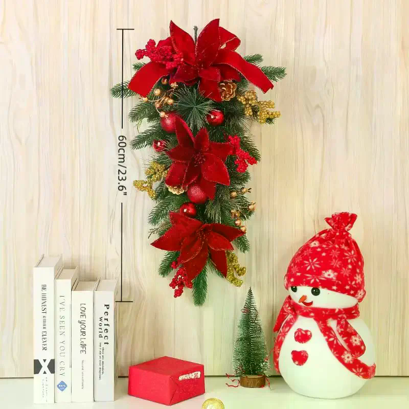 60CM Christmas Wreath Pendant  - огляд і ціна Pendant Lighting Christmas Decor