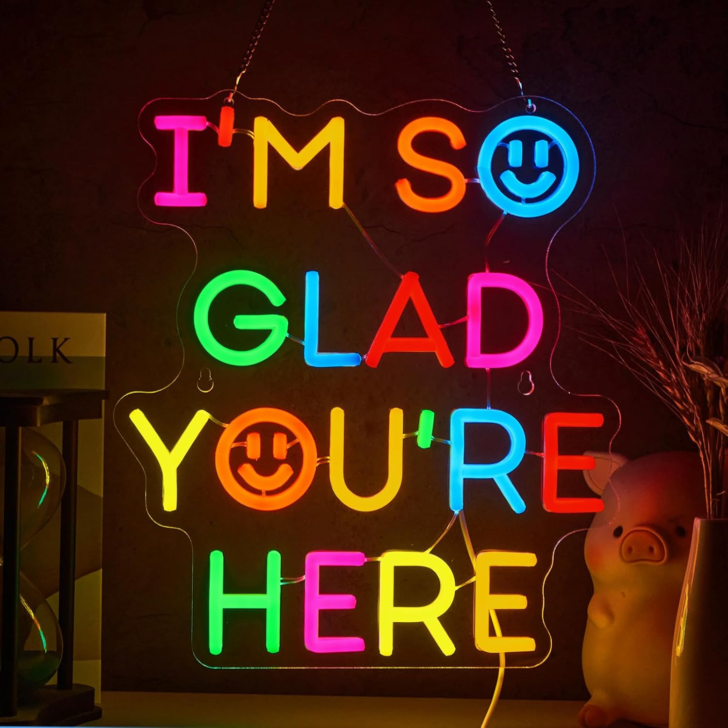  I'm So Glad You‘re Here Neon - огляд і ціна Lighting Decor Room