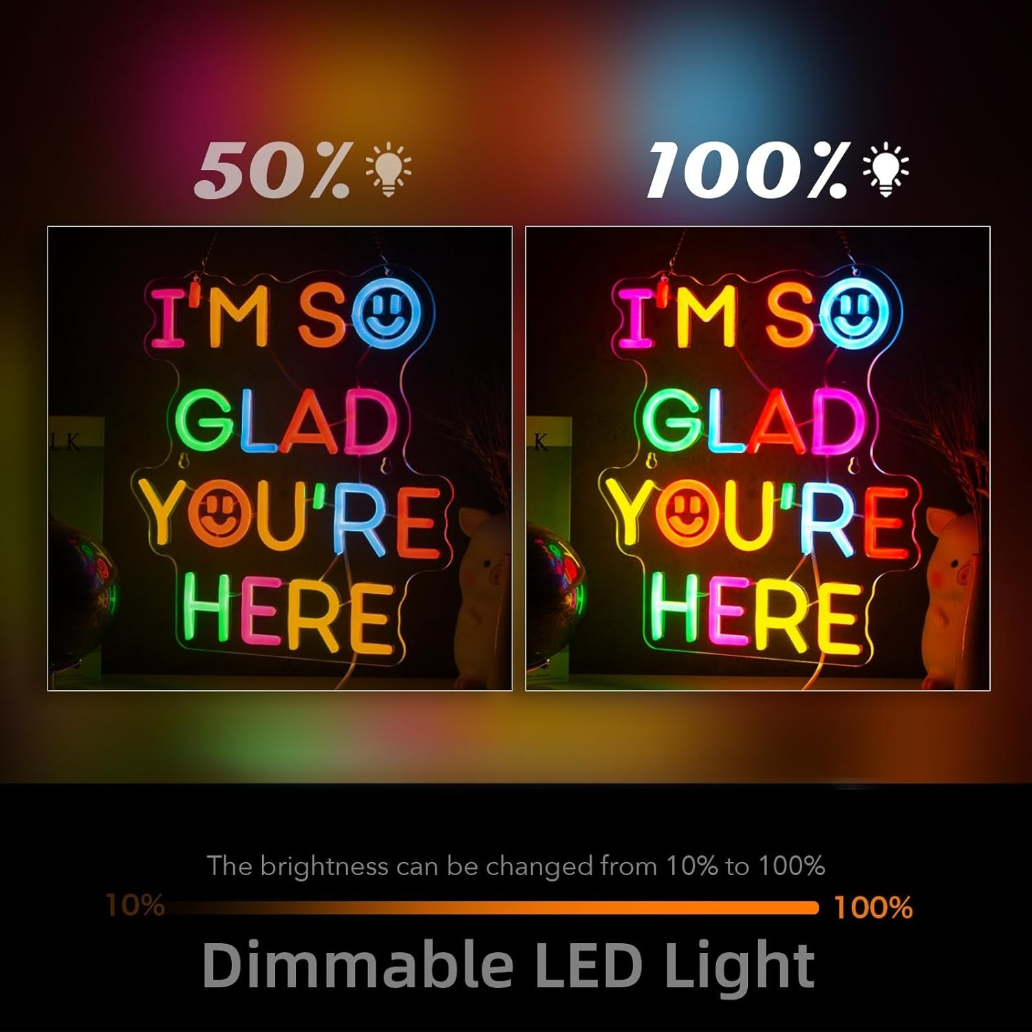  I'm So Glad You‘re Here Neon - огляд і ціна Lighting Decor Room