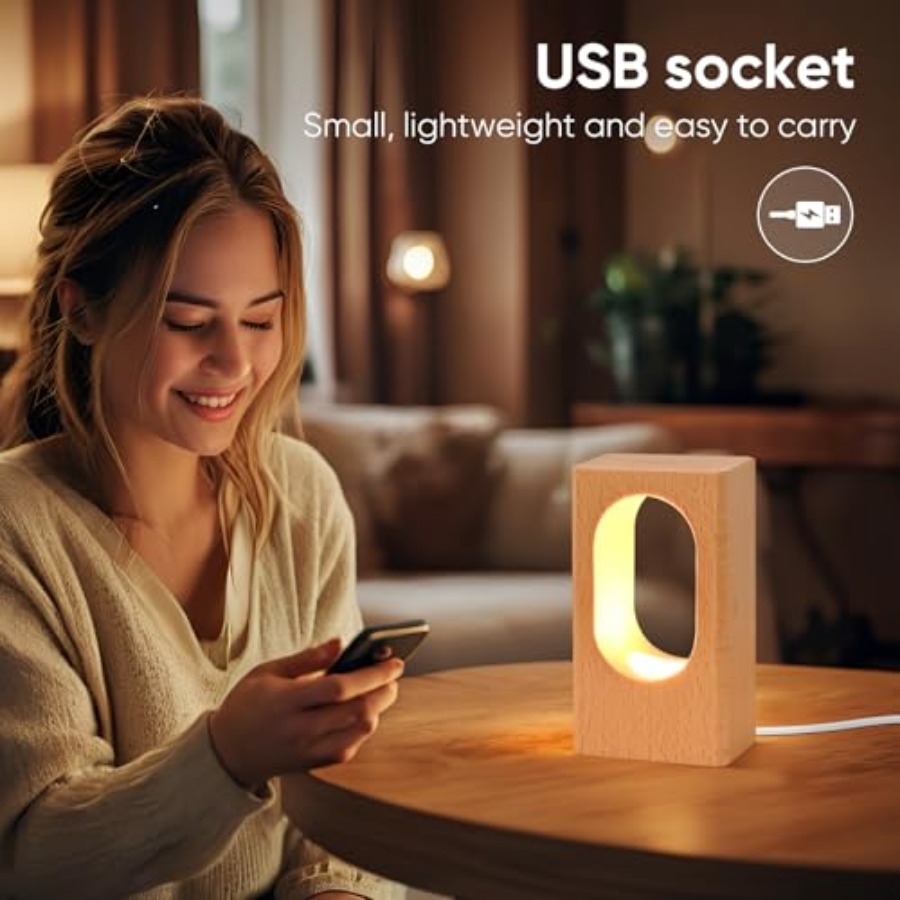 LED Wood Desk Lamp, Bedroom Be - огляд і ціна Decor Lighting & Decor Fires