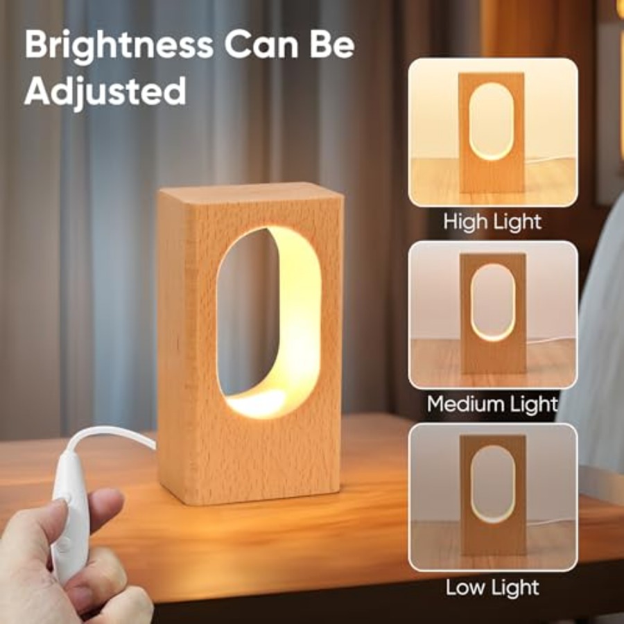 LED Wood Desk Lamp, Bedroom Be - огляд і ціна Decor Lighting & Decor Fires