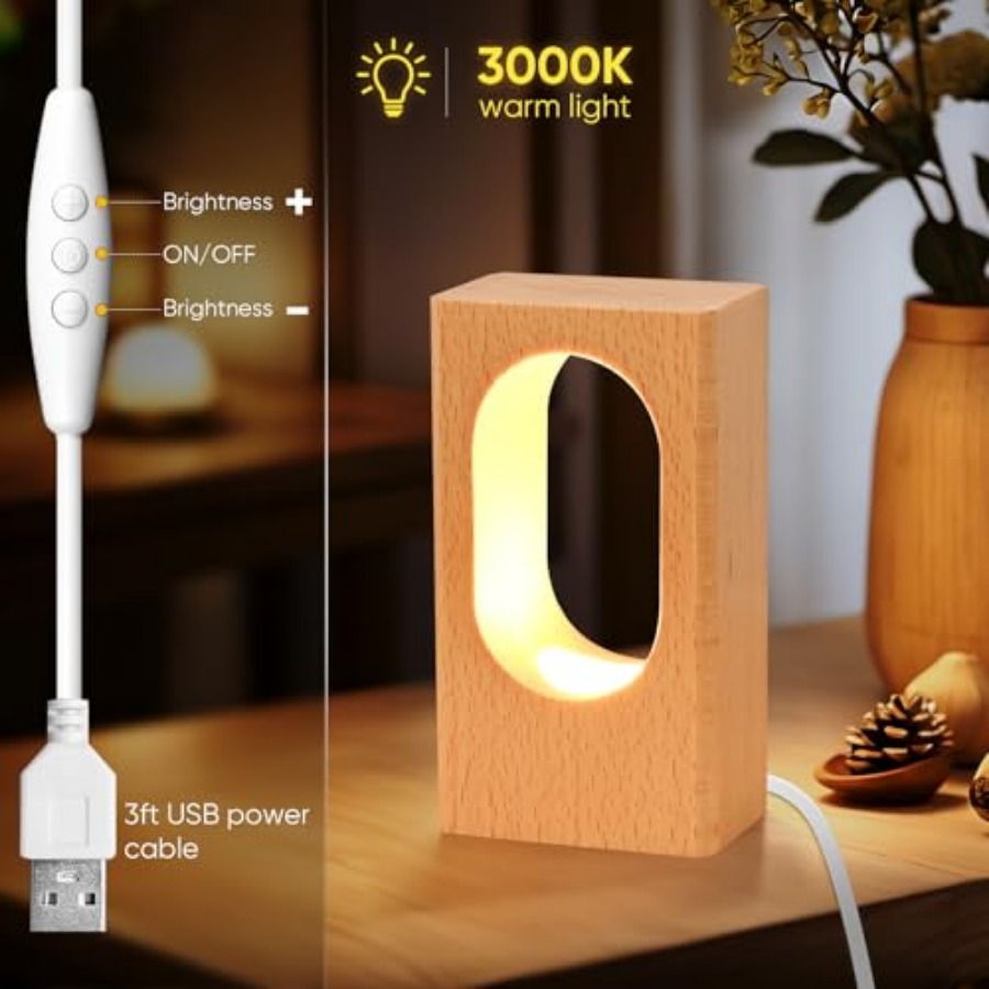 LED Wood Desk Lamp, Bedroom Be - огляд і ціна Decor Lighting & Decor Fires