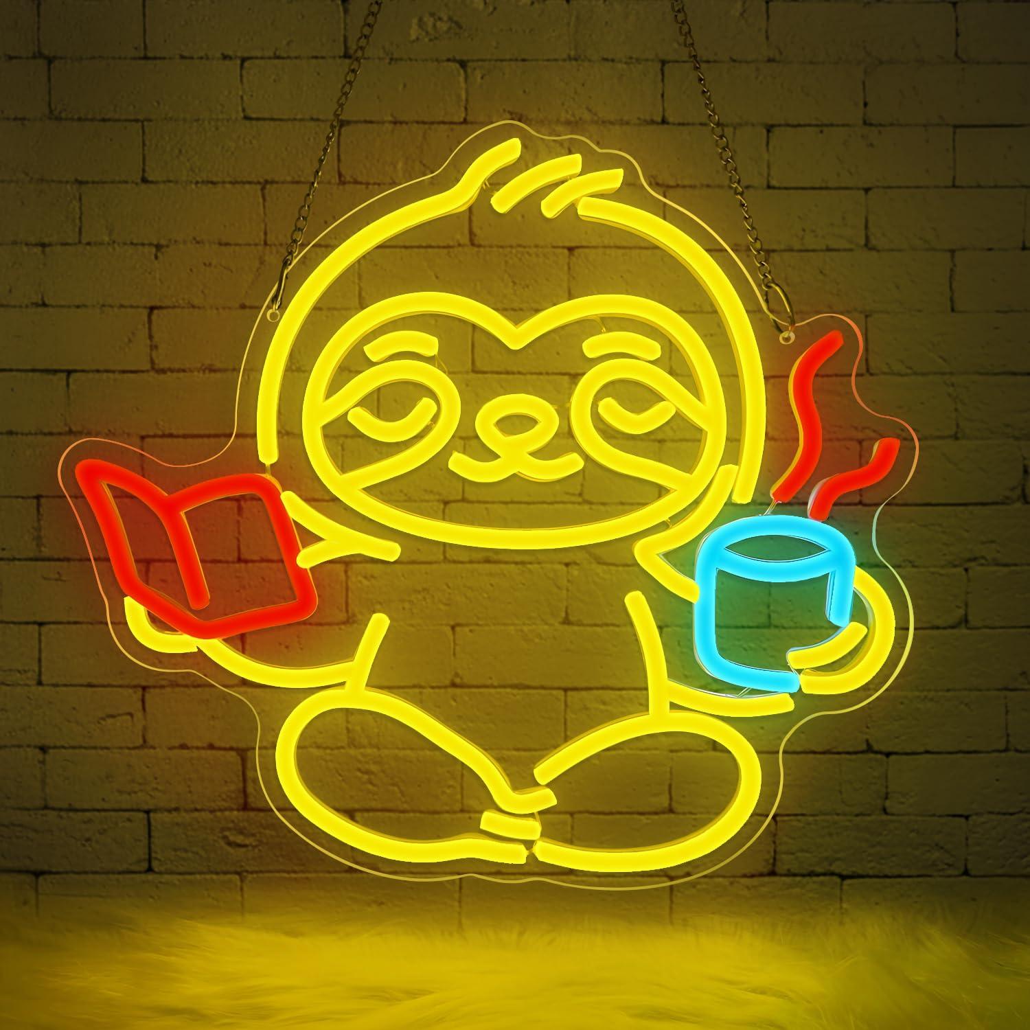 Sloth Neon Sign USB Dimmable L - огляд і ціна Lighting Decor Room