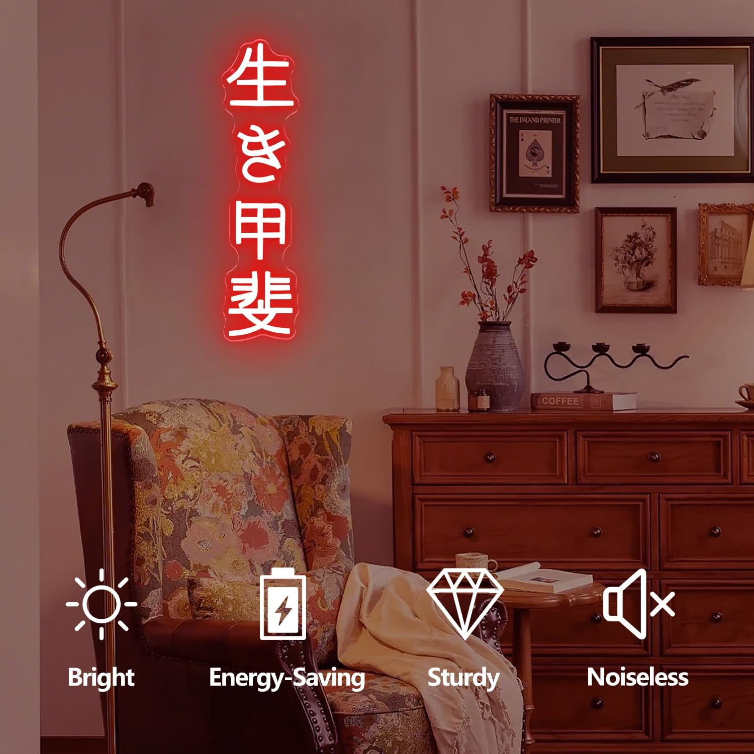 Japanese Birthday Ikigai Neon  - огляд і ціна Lighting Decor Room