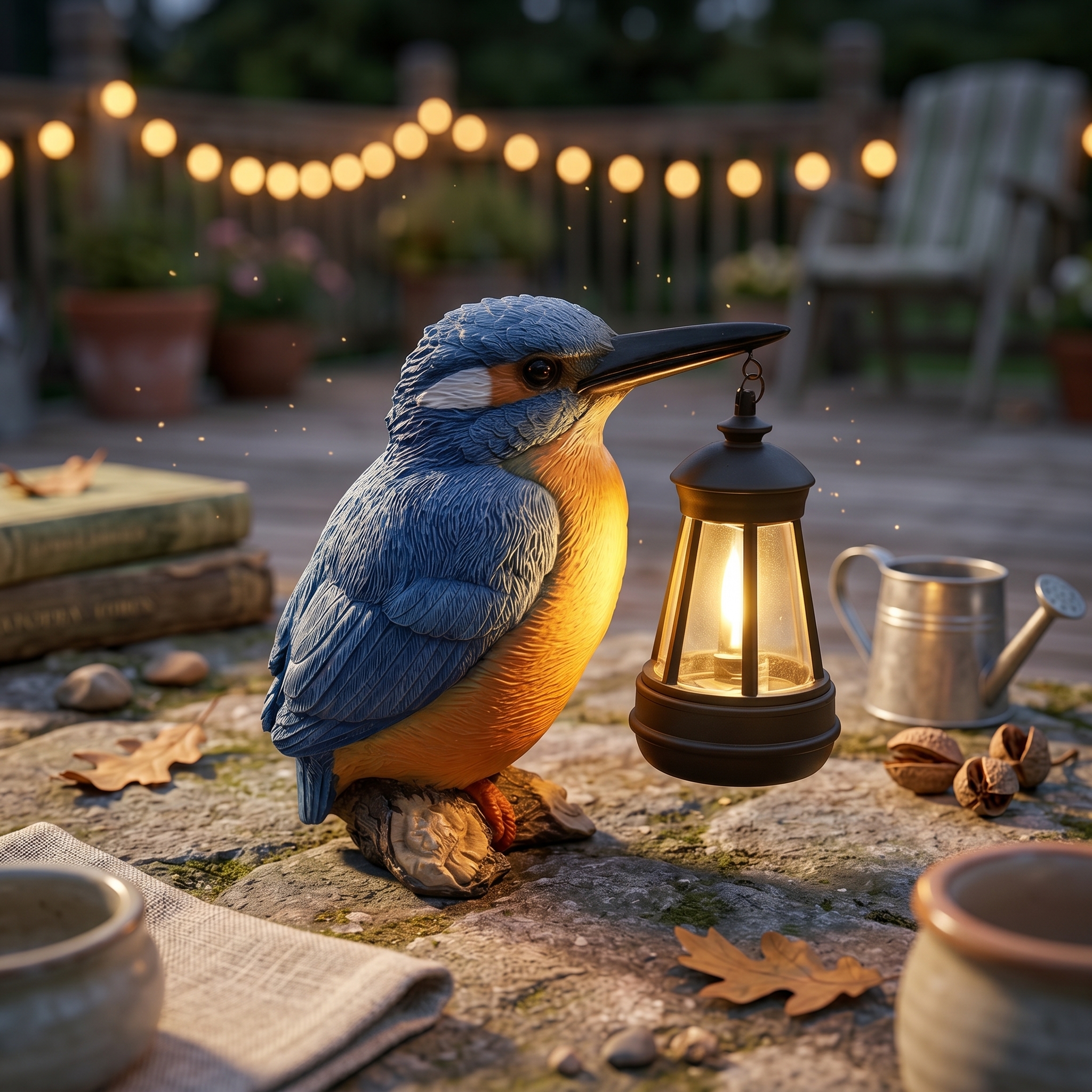 Solar Kingfisher Statue Resin  - огляд і ціна Lighting Design Decor