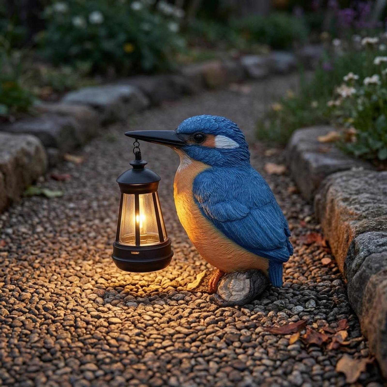 Solar Kingfisher Statue Resin  - огляд і ціна Lighting Design Decor