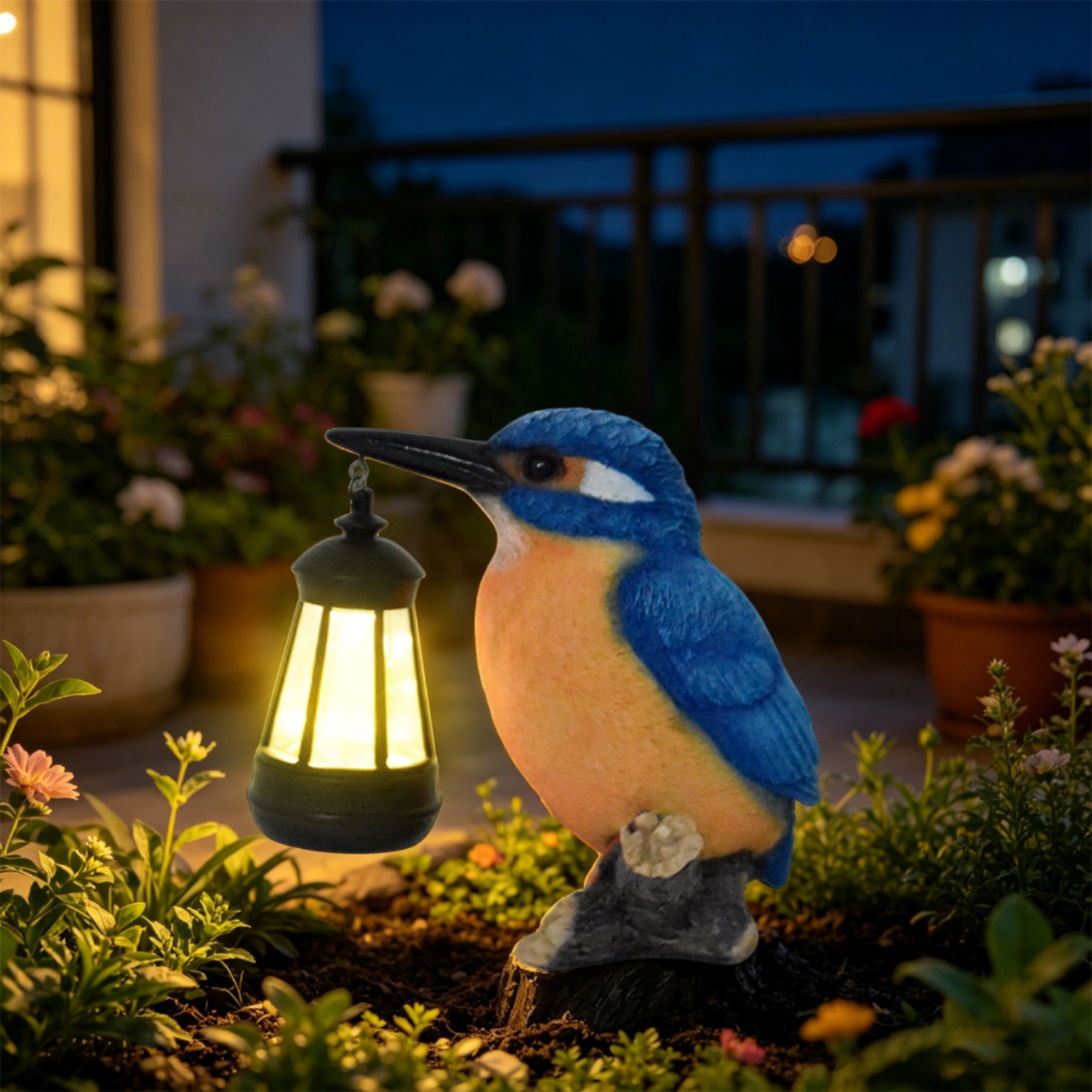 Solar Kingfisher Statue Resin  - огляд і ціна Lighting Design Decor