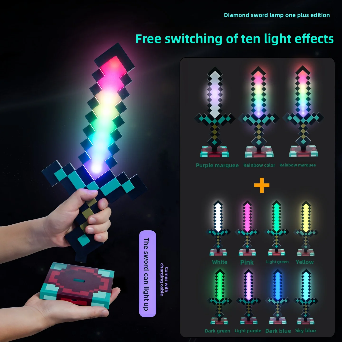 Minecraft Diamond Sword LED Ni - огляд і ціна Lighting Decor Minecraft