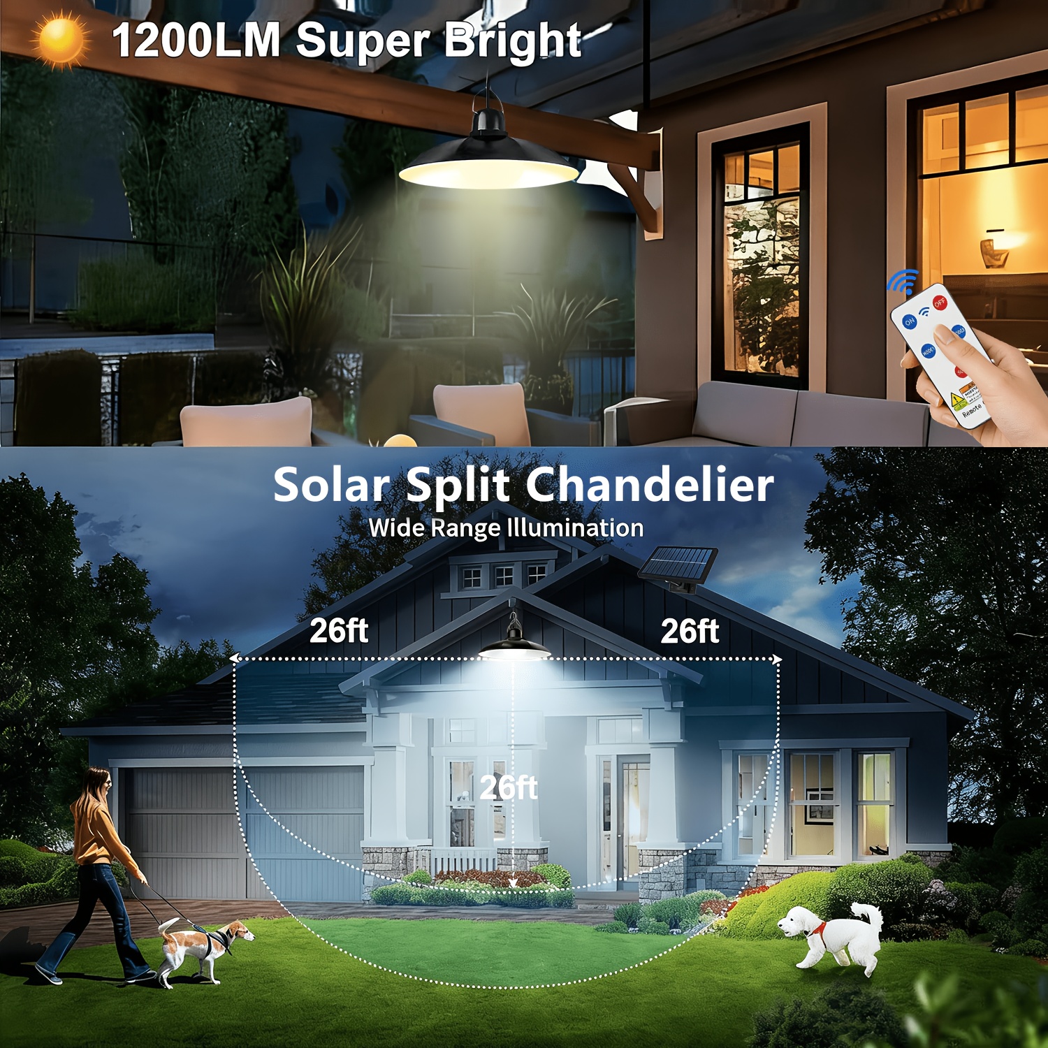 1pc Solar Pendant Light Outdoo - огляд і ціна Room Decor Lighting Lamp