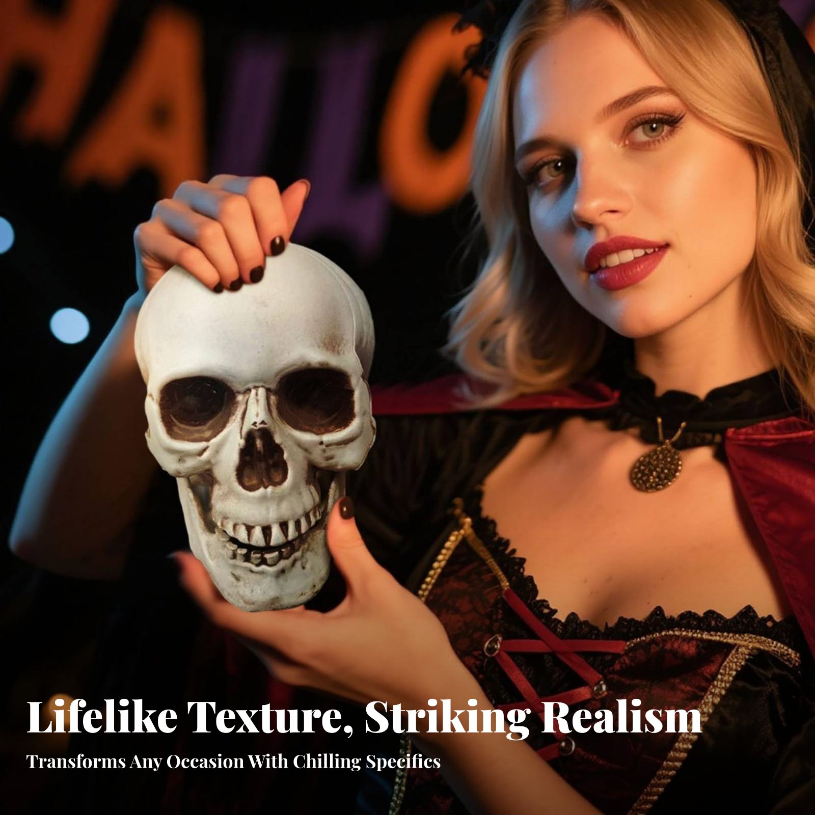 Realistic Skull Model Horror T - огляд і ціна Decor Lighting & Decor Fires