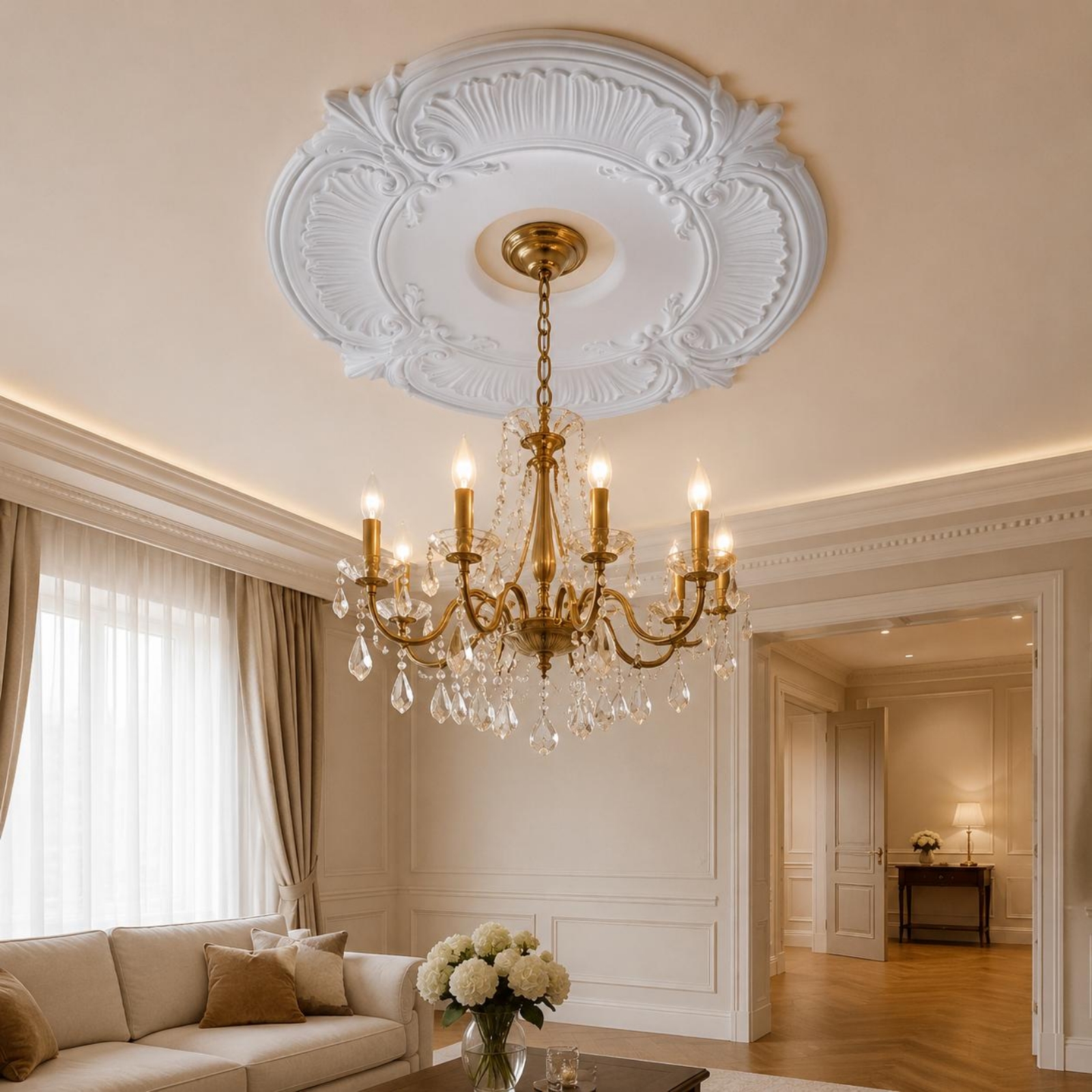 Round PU Ceiling Medallion Scr - огляд і ціна Decor Lighting & Decor Fires